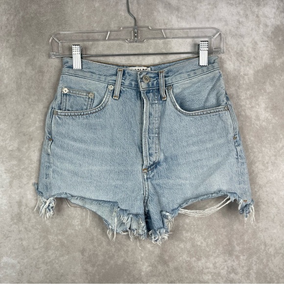 Agolde Dee Cut Off Denim Shorts In Digit Women's Size 25 - Picture 1 of 9